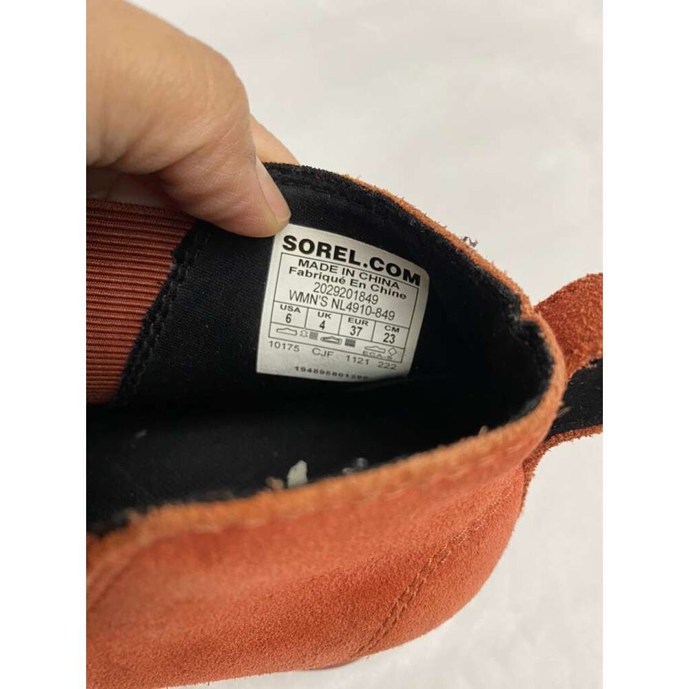 SOREL Evie Pull On Bootie Waterproof Suede Leather Wedge Ankle Booties Sz 6 - Picture 10 of 11